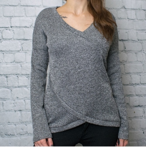 Grey Crossover Sweater - Picture 3 of 4
